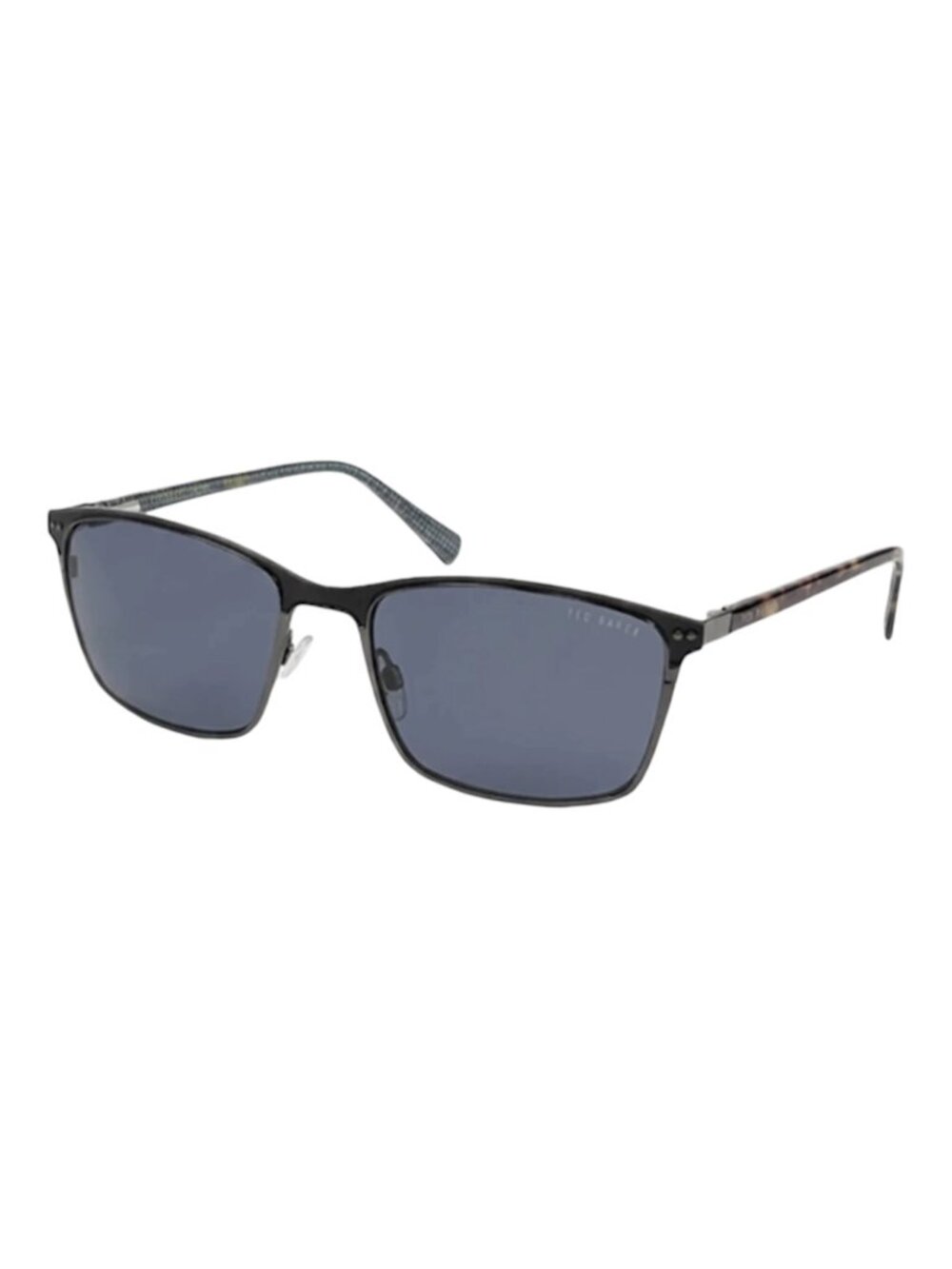 Ted Baker Men's Polarized Browline Sunglasses Square w/ Flex Hinges-Black-(NEW)